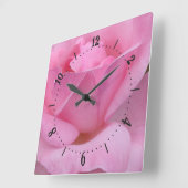 Roze, roze, vierkante muur klok (Hoek)