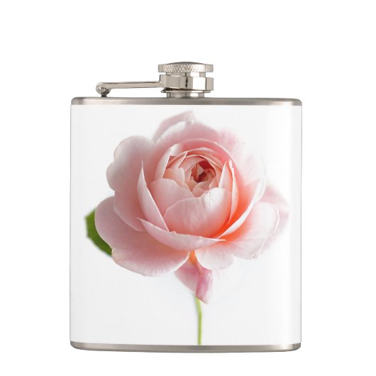 Roze roze vinylomhulling heupfles (Voorkant)