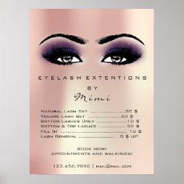 Roze Roze Violet Skin Makeup Eyes Lashes Price Poster