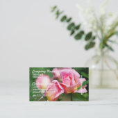 Roze roze Visitekaartjes (Staand voorkant)