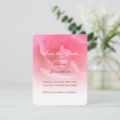 Roze roze vlakke bewaarder de datumkaart save the date (Staand voorkant)