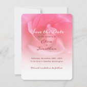 Roze roze vlakke bewaarder de datumkaart save the date (Voorkant)