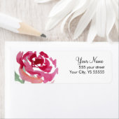 Roze roze vlakke Waterverf Etiket (Insitu)