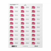 Roze roze vlakke Waterverf Etiket (Full Sheet)