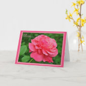 Roze roze voor mam kaart (Gele Bloem)