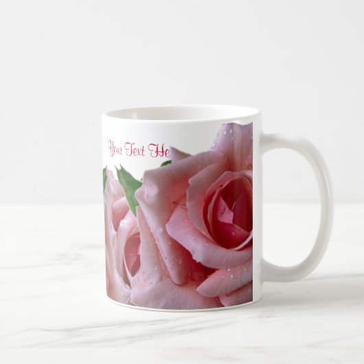 Roze roze vormgeving koffiemok (Rechts)