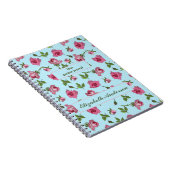 Roze roze vormgeving van het oppervlaktepatroon op notitieboek (Rechterzijde)