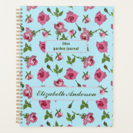 Roze roze vormgeving van het oppervlaktepatroon op planner