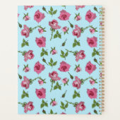 Roze roze vormgeving van het oppervlaktepatroon op planner (Achterkant)