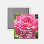 Roze Roze Vriendschap Magneet (Voorkant / Achterkant)