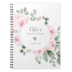 Roze roze Vrijgezellenfeest Eucalyptus Recipe Book Notitieboek