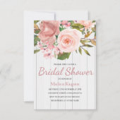 Roze Roze Vrijgezellenfeest Wood Uitnodigen Kaart (Voorkant)