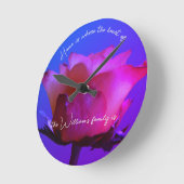 Roze Roze  wandklok (Hoek)
