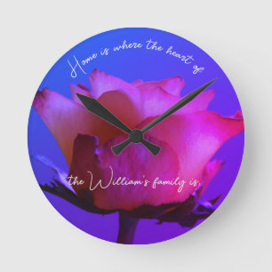 Roze Roze wandklok