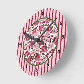  roze roze wandklok (Hoek)