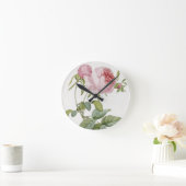 Roze roze wandklok (Huis)