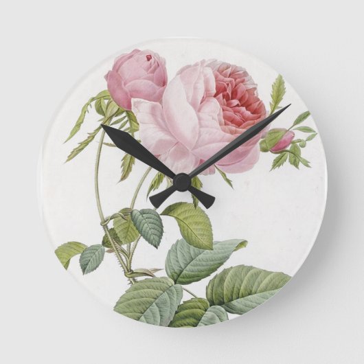 Roze roze wandklok (Voorkant)