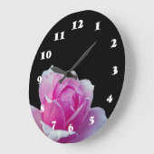 Roze roze wandklok (Hoek)