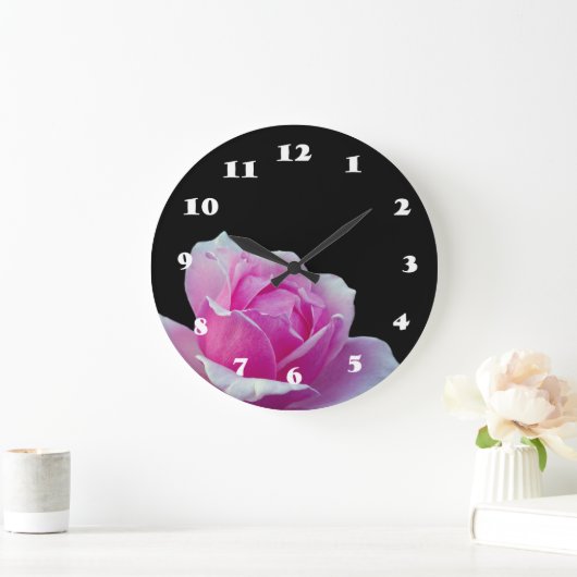 Roze roze wandklok (Huis)