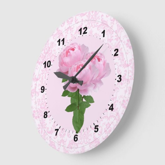  roze roze wandklok (Hoek)