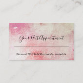Roze roze Waterverf Abstracte Benoeming Herinnerin Visitekaartje (Voorkant)