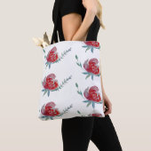 Roze roze Waterverf All-Over-Print Canvas tas (Dichtbij)