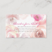 Roze roze Waterverf Baby shower boekaanvraag Informatiekaartje (Voorkant)