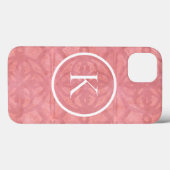 Roze roze Waterverf batik met Initiaal Case-Mate iPhone Case (Achterkant (horizontaal))