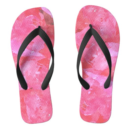  roze roze Waterverf Dames Teenslippers (Voetbed)