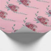 Roze roze Waterverf Kunstverfpapier Cadeaupapier (Hoek)