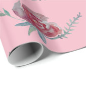 Roze roze Waterverf Kunstverfpapier Cadeaupapier (Rol Hoek)