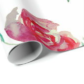 Roze roze Waterverf Kunstverfpapier Cadeaupapier (Rol Hoek)