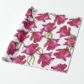 Roze roze Waterverf met handbeschilderd Cadeaupapier (Uitgerold)
