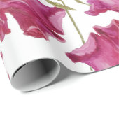 Roze roze Waterverf met handbeschilderd Cadeaupapier (Rol Hoek)