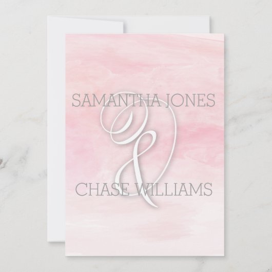 ROZE ROZE WATERVERF PAPAVERS SAVE THE DATE (Achterkant)