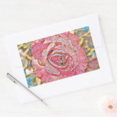 Roze roze waterverf schilderij rechthoekige sticker (Envelop)