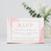 Roze roze Waterverf was RSVP (Staand voorkant)