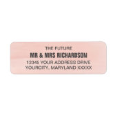 Roze roze Waterverf Wedding Return Address Labels (Voorkant)