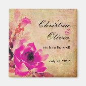 roze roze weddenschap bespaart de datum magneet (Voorkant)