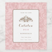 Roze roze wijn etiket (Enkel label)
