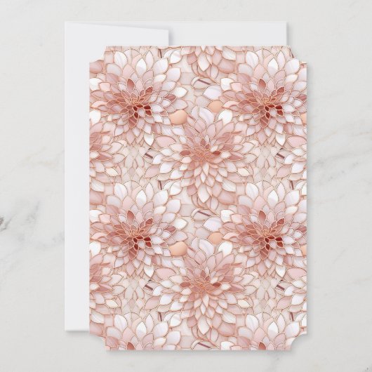 Roze Roze Witte bloemblaadjes Bloem Kaart (Achterkant)