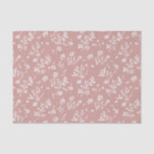 Roze Roze Witte Bloemen Bruidsdouche Tissuepapier (Voorkant)