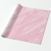 Roze roze witte, dubbelkleurige, marmer Abstracte  Cadeaupapier (Uitgerold)