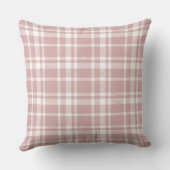 Roze roze witte tartan ruitpatroon kussen (Achterkant)