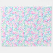Roze roze witte vlinderstaaf fleece deken (Voorkant (Horizontaal))