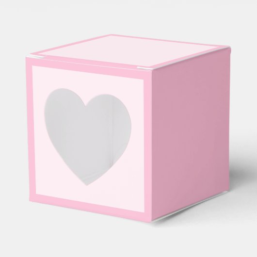 Roze Roze Zacht Bord Wit Pastel Effen Kleur Bedankdoosjes (Voorkant Zijde)