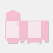 Roze Roze Zacht Bord Wit Pastel Effen Kleur Bedankdoosjes (Uitgevouwen)