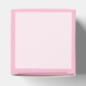 Roze Roze Zacht Bord Wit Pastel Effen Kleur Bedankdoosjes (Bovenkant)