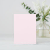 Roze Roze Zacht Bord Wit Pastel Effen Kleur Briefkaart (Staand voorkant)