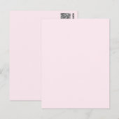 Roze Roze Zacht Bord Wit Pastel Effen Kleur Briefkaart (Voorkant / Achterkant)